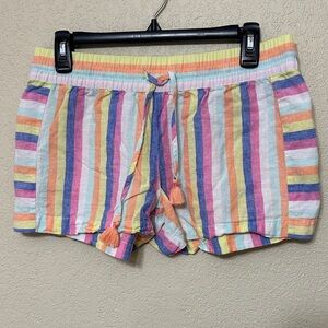 Vineyard Vines Multicolor Striped High Waist Shorts